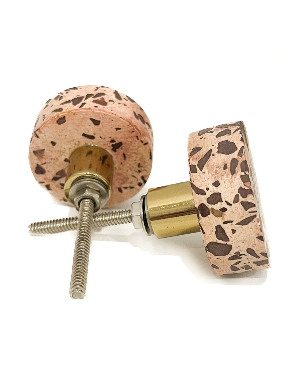 ✨ Set of 2 Pale Rose Terrazzo Knobs ✨